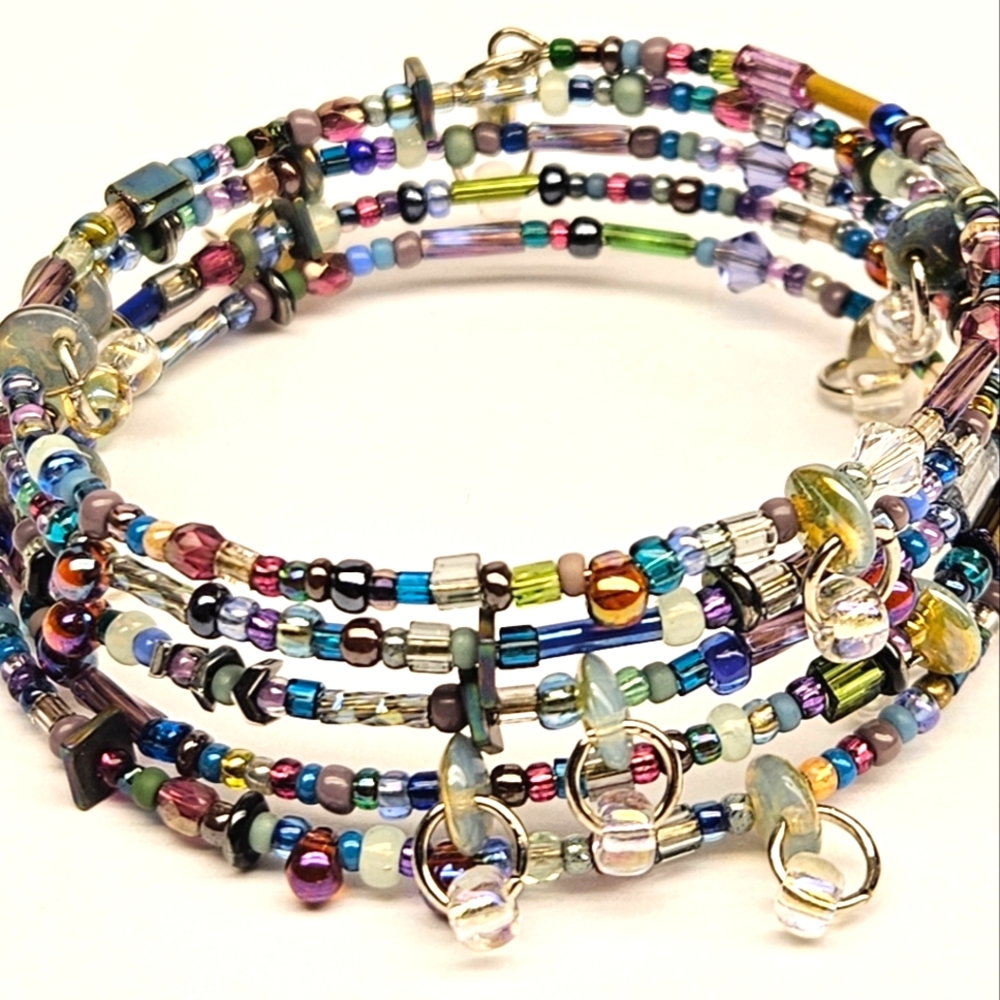 Colorful Beaded Memory Bracelet - Picture 2 of 3